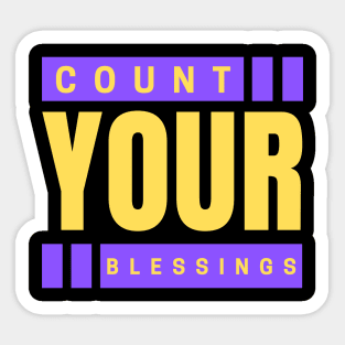 Count Your Blessings | Christian Typography Sticker